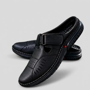 Black Leather Sandal